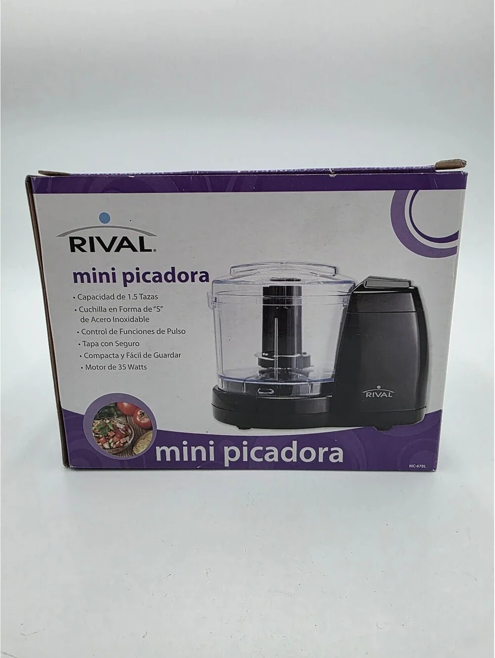 Rival Mini Food Chopper 1.5 Cup Capacity Black